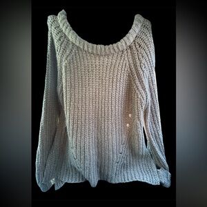 Coin 1804 Chunky Knit women’s Oversized Sweater - Tan/Oatmeal - Size Large